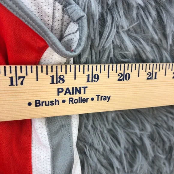 Nike Tank Top Boys Large Vneck Logo Athletic Workout Shirt Red White Gray Shirt - Picture 5 of 9